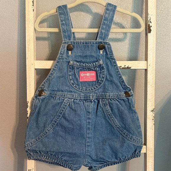 OshKosh B'gosh Other - Vintage 90s OshKosh B'gosh Classic Blue Toddler Girl Overalls